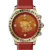 Royal Muse Zakira copper red gemstone watch with gold symbolic dial