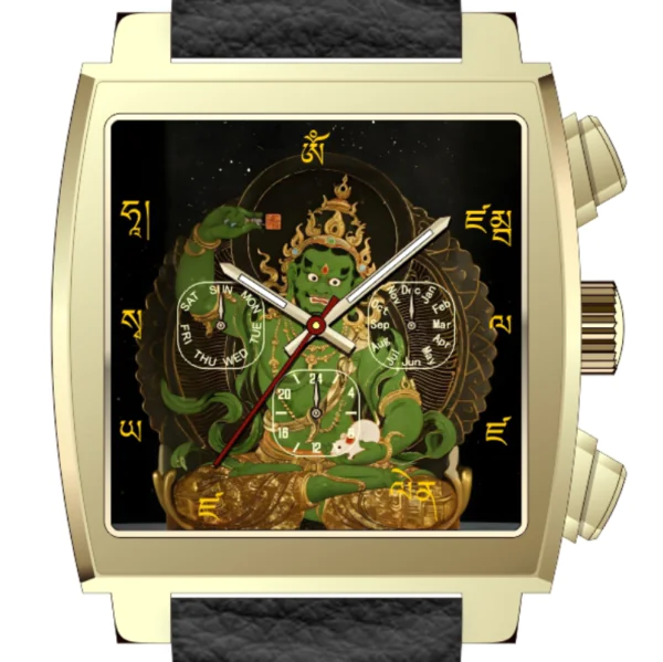 Royal Muse Green Ascent White Agate Jambhala Watch Royal Muse Green Ascent automatic watch with white agate dial and Green Jambhala motif