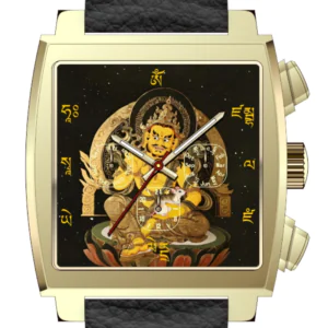 Royal Muse Golden Stability Black Agate Jambhala Watch Royal Muse Golden Stability automatic watch with black agate dial and Yellow Jambhala motif